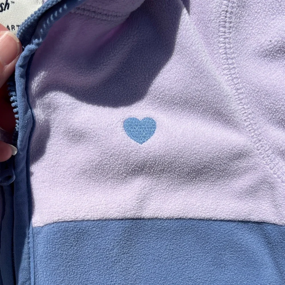 OshKosh B'gosh Kids Purple and Blue Fleece Lightweight Zip Sweatshirt, Size 4